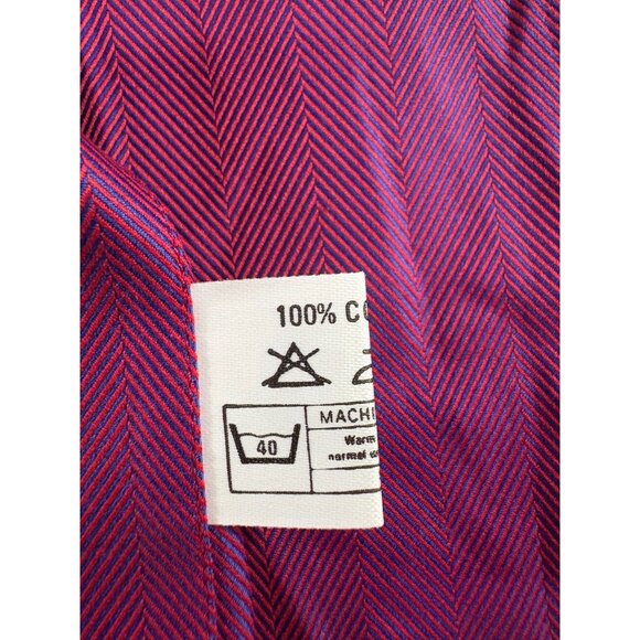 Richard James Savile Row size 15.5 39 color shine purple NWT BARNEY'S NYC VTG - Picture 3 of 7